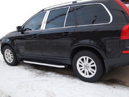Volvo XC90 2002-2014 гг. Боковые Подножки BlackLine (2 шт., Алюминий) фото 1