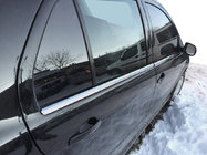 Skoda Fabia 2000-2007 гг. Наружные молдинги окон нержавейка (4 шт) фото 1