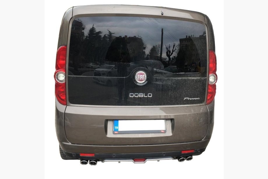 Fiat Doblo II 2010-2022 гг. Накладка на задний бампер (грунтованная под покраску) Image