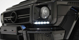 Mercedes G class W463 1990-2018 гг. Накладки на фары с LED (6 диодов, комплект) фото 1