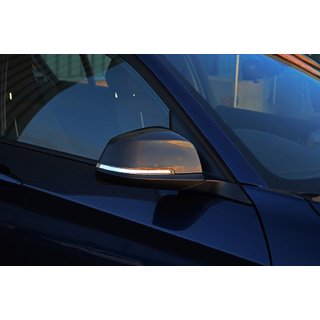 Накладки на Зеркала (2 шт, Натуральный Карбон) BMW 1 серия F20/F21 2011-2019 гг. фото 1