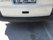Volkswagen T5 Caravelle 2004-2010 гг. Накладка на задний бампер с загибом (Карбон) фото 1