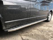 Volkswagen T5 Multivan 2003–2010 гг. Боковые Подножки BlackLine (2 шт, Алюминий) фото 1