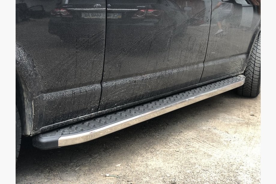 Volkswagen T5 2010-2015 гг. Боковые Подножки BlackLine (2 шт, Алюминий) Image