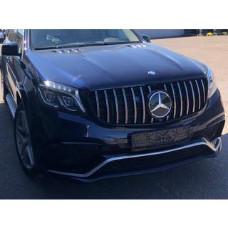 Передняя решетка радиатора GT Panamericana (для GLS) Mercedes GL/GLS сlass X166 2012-2019 гг. фото 3