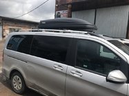 Mercedes Vito/V-class W447 2014- гг. Рейлинги Хром CAN Оригинальный Дизайн (Металлические Ножки) фото 1
