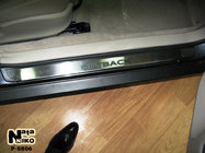 Subaru Outback 2005-2009 гг. Накладки на пороги Natanika Premium нержавеющая сталь (2 шт.) фото 1