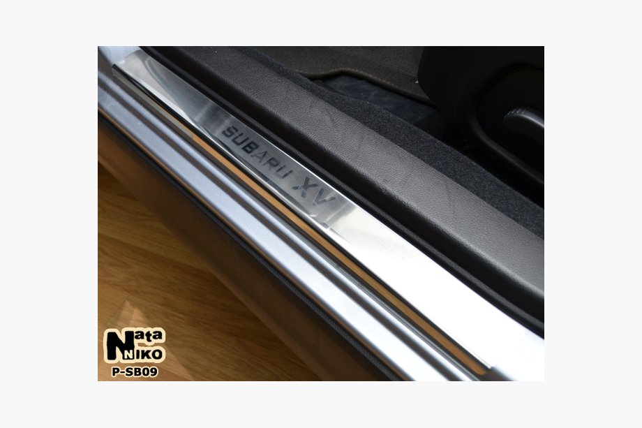 Subaru XV 2011-2017 гг. Накладки на пороги Natanika Premium нержавеющая сталь (2 шт.) Image