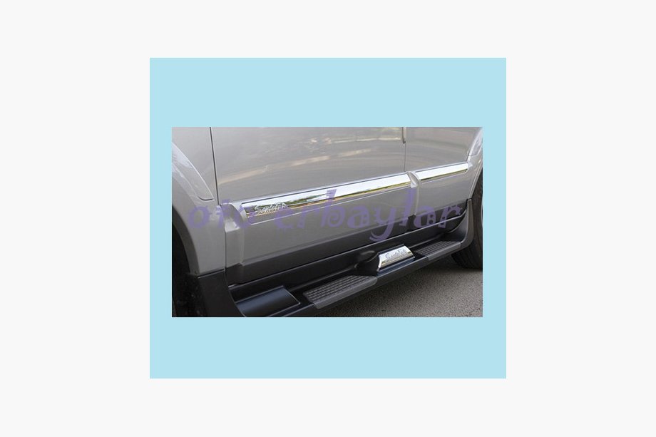 Hyundai Santa Fe 2 2006-2012 гг. Боковые Подножки S010 (Пластик) Черные Image
