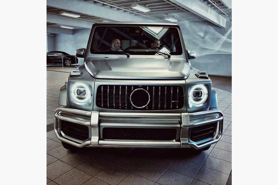 Mercedes G class W463 2018-2024 гг. Передняя защита Тип-1 (2018+) Image
