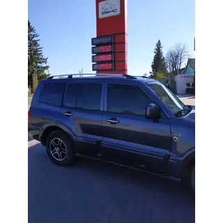 Рейлинги Хром турецкий дизайн (2 шт) Mitsubishi Pajero Wagon III 1999-2006 гг. фото 1