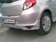 Renault Clio III 2005-2012 гг. Накладка на задний бампер V2 (грунт под покраску) фото 1