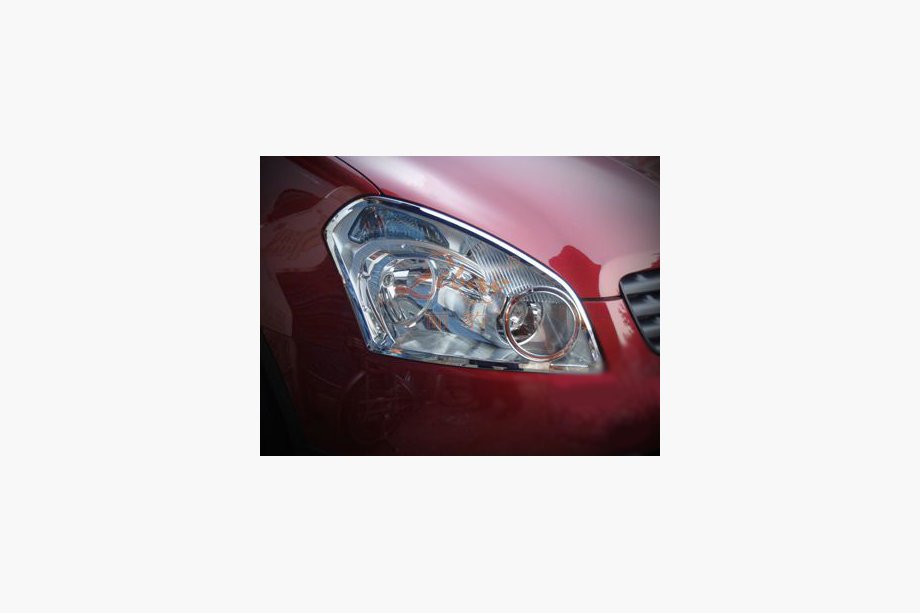 Nissan Qashqai 2007-2010 гг. Накладки на Фары (2 шт, пластик) Image