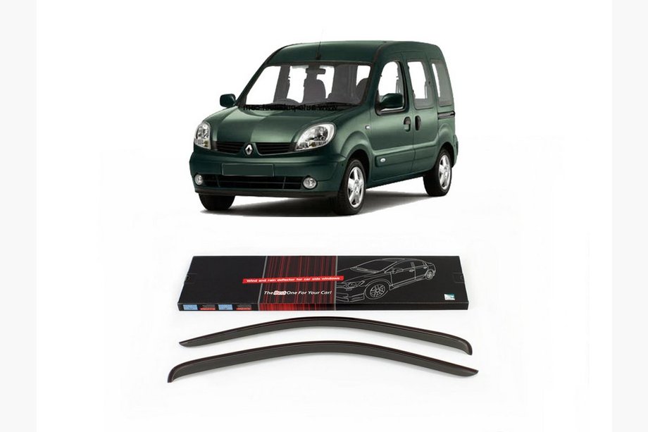 Renault Kangoo 1998-2008 гг. Ветровики на окна 8 см (2 шт, Sunplex) Image