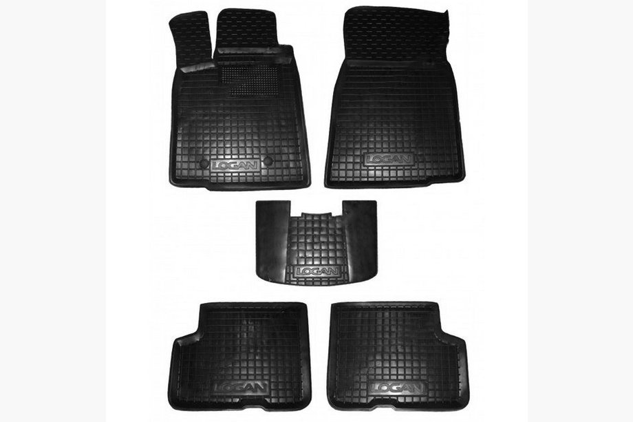 Renault Logan MCV 2005-2013 гг. Резиновые коврики с бортиком (Autogumm) Image