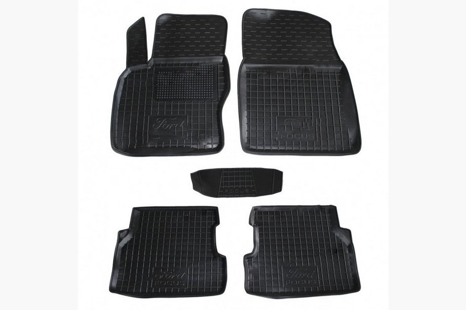Ford Focus II 2005-2008 гг. Резиновые коврики с бортиком (Autogumm) Image
