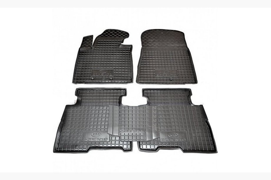 Kia Sorento II XM 2009-2014 гг. Резиновые коврики с бортиком 2012-2014 (Autogumm) Image