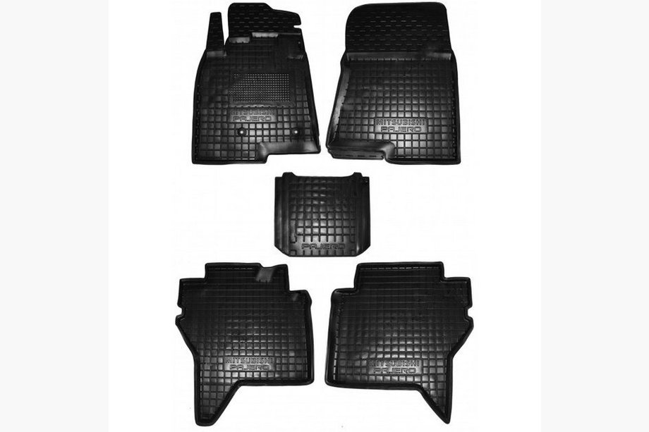 Mitsubishi Pajero Wagon IV 2006-2021 гг. Резиновые коврики с бортиком (Autogumm) Image