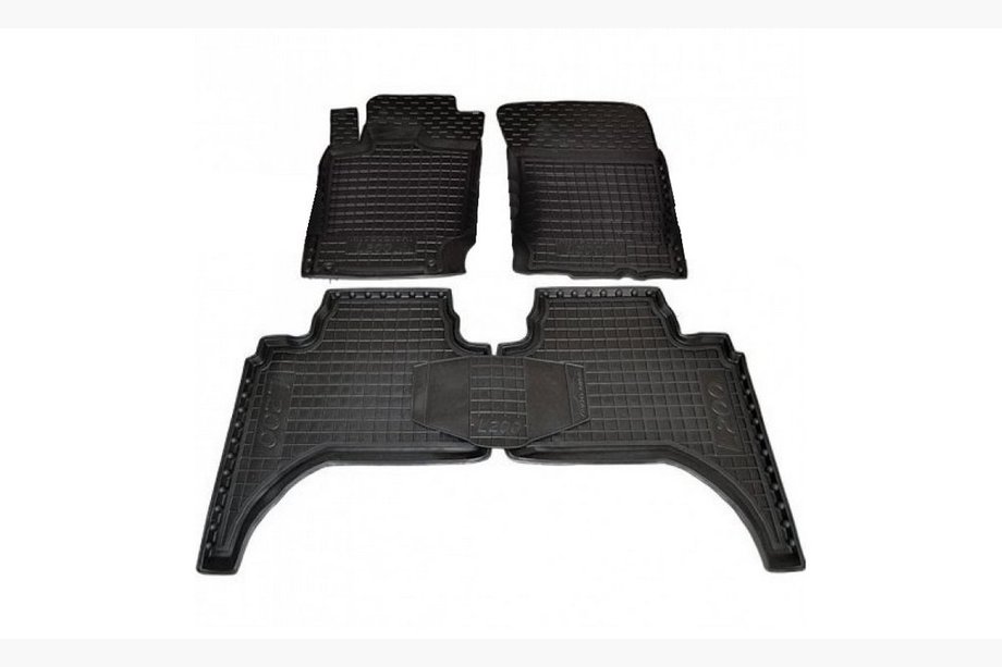 Mitsubishi L200 2006-2015 гг. Резиновые коврики с бортиком 2013+ Long база (Autogumm) Image