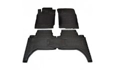 Mitsubishi L200 2006-2015 гг. Резиновые коврики с бортиком 2013+ Long база (Autogumm) фото 1