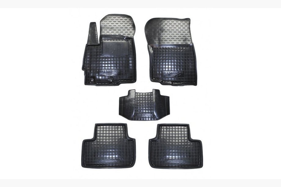 Mitsubishi ASX 2010-2023 гг. Резиновые коврики с бортиком (Autogumm) Image