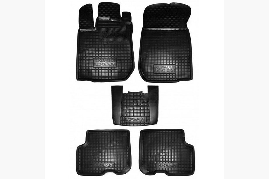 Renault Logan II 2013-2022 гг. Резиновые коврики с бортиком (Autogumm) Image