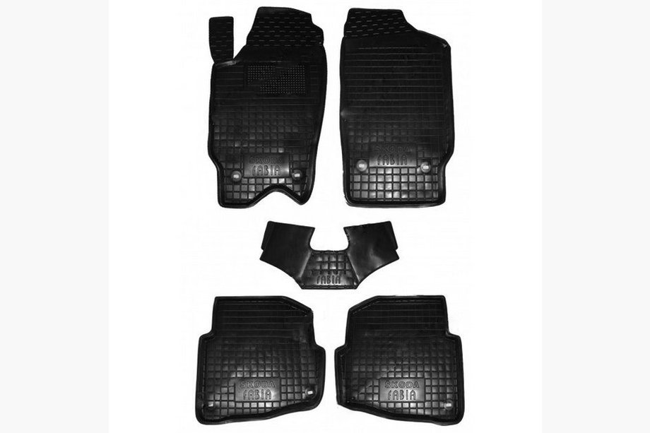 Skoda Fabia 2000-2007 гг. Резиновые коврики с бортиком (Autogumm) Image