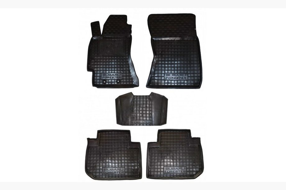 Subaru Forester 2008-2013 гг. Резиновые коврики с бортиком (Autogumm) Image