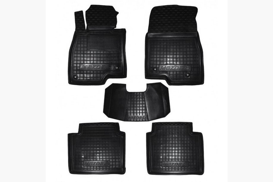 Mazda 6 2012-2024 гг. Резиновые коврики с бортиком (Autogumm) Image