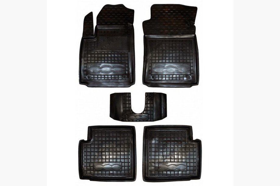 Fiat 500/500L 2013-2022 гг. Резиновые коврики с бортиком 500 (Autogumm) Image