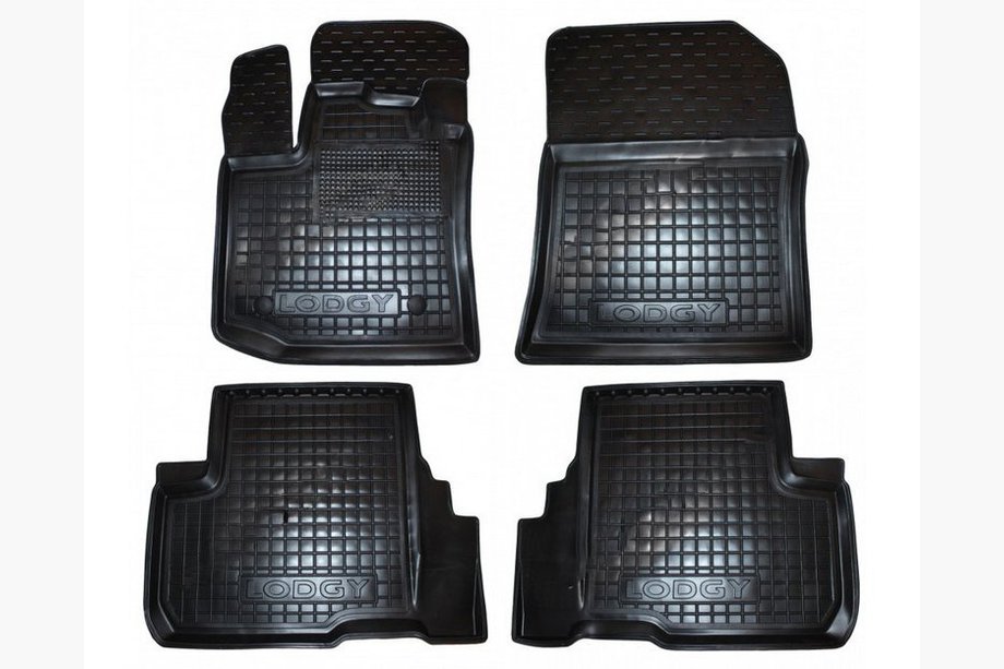 Renault Lodgy 2013-2022 гг. Резиновые коврики с бортиком (Autogumm) Image