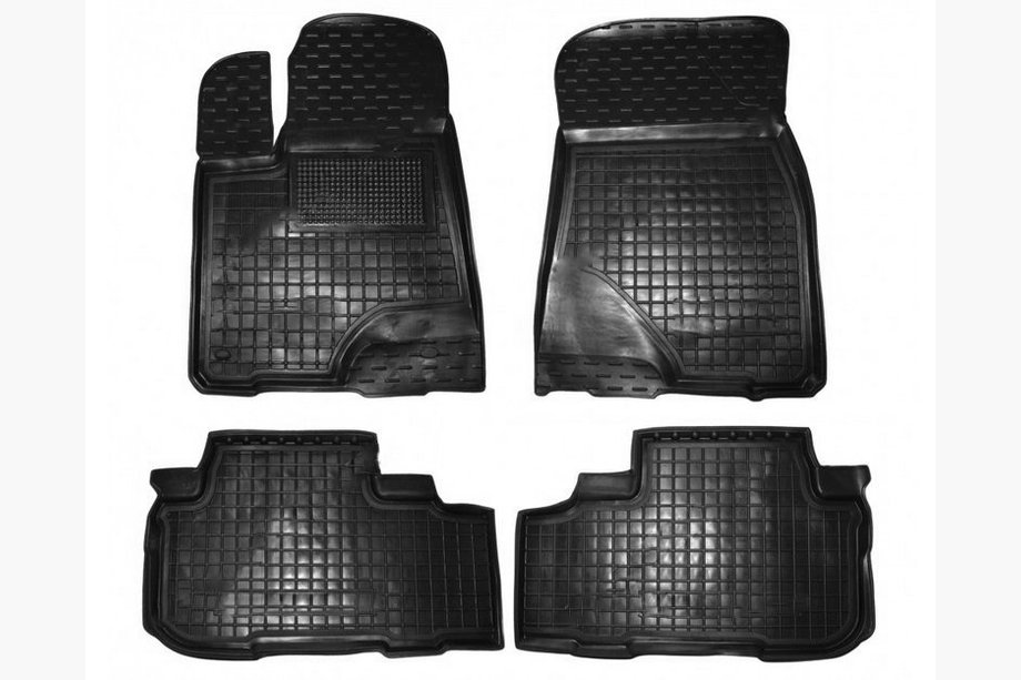 Toyota Highlander 2013-2019 гг. Резиновые коврики с бортиком (Autogumm) Image