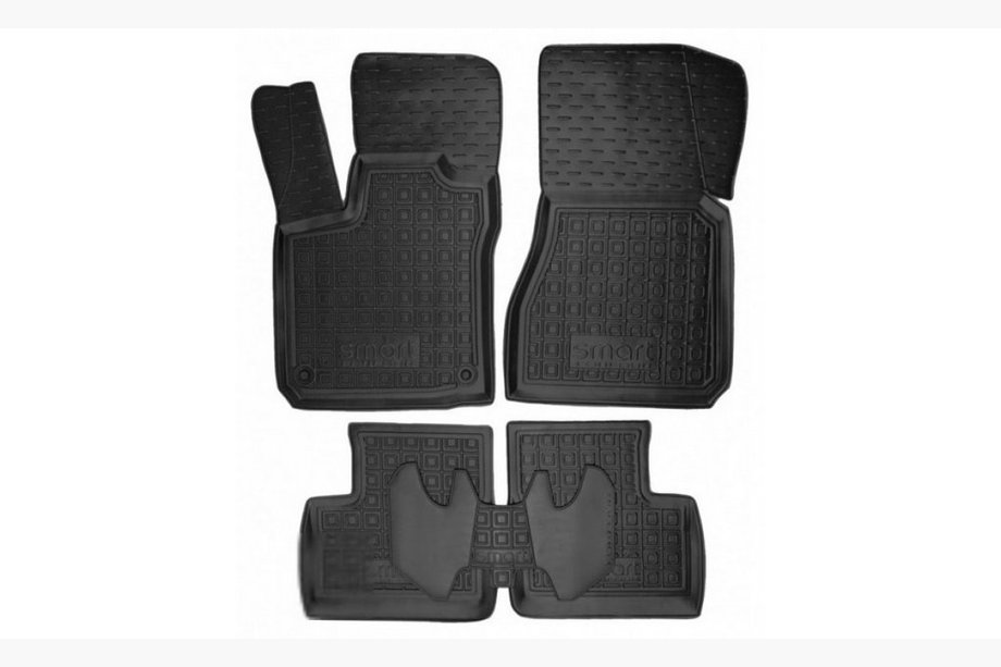 Smart 2007-2014 гг. Резиновые коврики с бортиком 2014+ 453 Forfour (Autogumm) Image