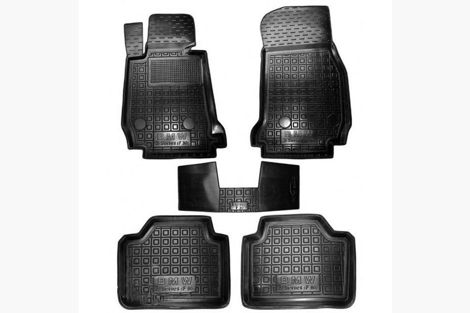 BMW 3 серия F30/F31 2012-2019 гг. Резиновые коврики с бортиком (Autogumm) Image