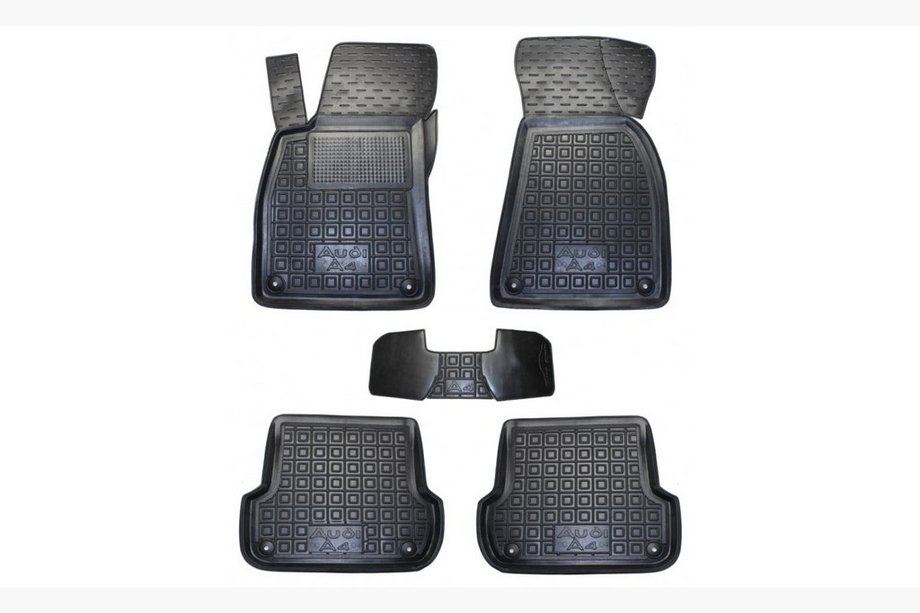 Audi A4 B6 2000-2004 гг. Резиновые коврики с бортиком (Autogumm) Image