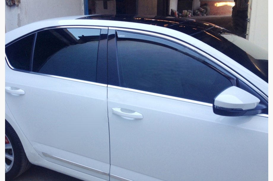 Skoda Octavia III A7 2013-2019 гг. Полный комплект окантовки окон нержавейка (10 шт.) Фото 2