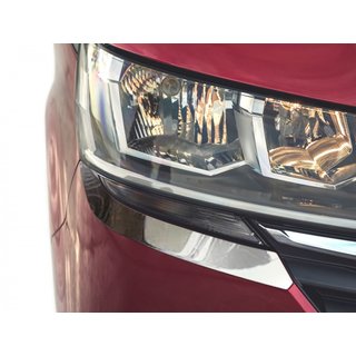 Реснички на фары 2019+ (2 шт, нержавейка) Volkswagen T6 2015-2024 гг. фото 1