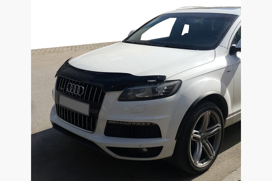 Audi Q7 2005-2015 гг. Дефлектор капота (EuroCap) Image