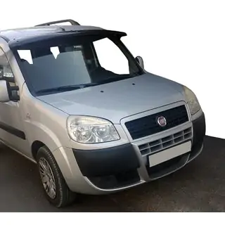 Козырек на лобовое стекло (черный глянец, 5мм) Fiat Doblo I 2005-2010 гг. фото 1
