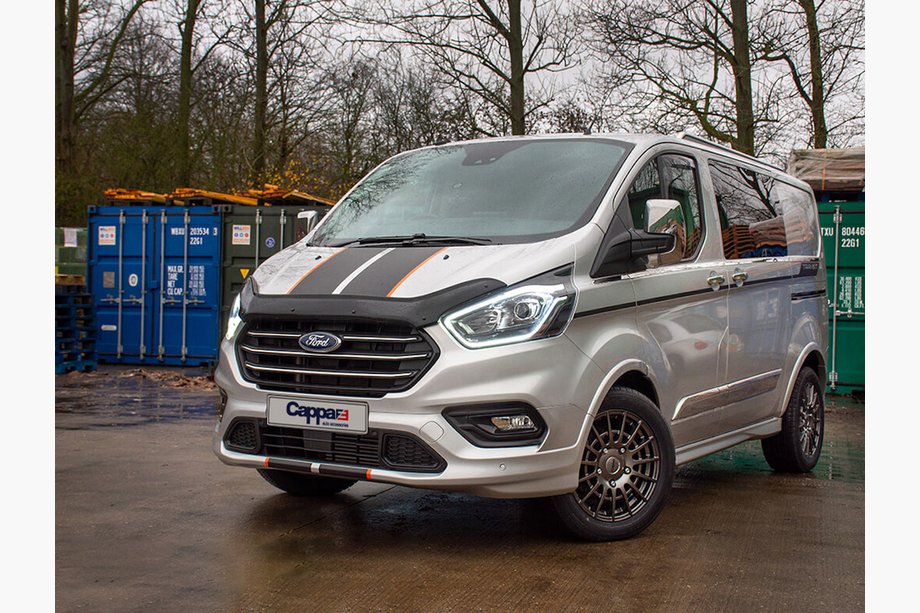 Ford Custom 2013-2022 гг. Дефлектор капота EuroCap (2018-2022) Image