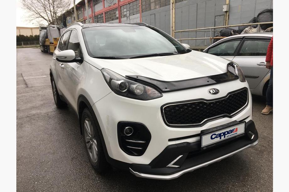 Kia Sportage 2015-2021 гг. Дефлектор капота (EuroCap) Image