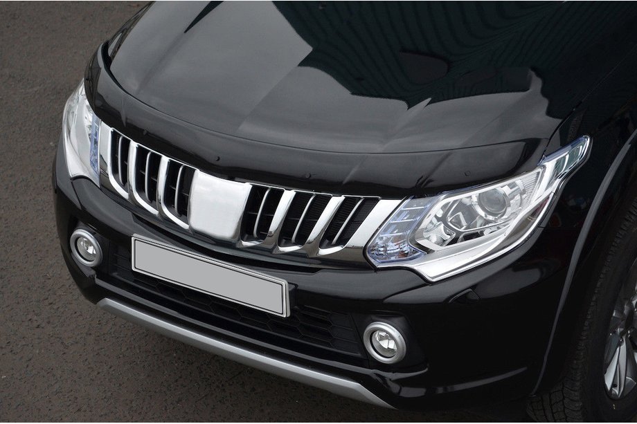 Mitsubishi L200 2015-2024 гг. Дефлектор капота (2015-2019, EuroCap) Image