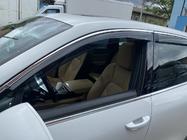 Porsche Cayenne 2010-2017 гг. Ветровики с хромированной полосой (4 шт, HIC) фото 1