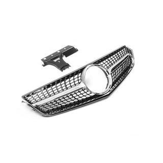 Передняя решетка радиатора (2009-2013, Diamond Silver) Mercedes E-сlass coupe C207 2010-2017 гг. фото 4