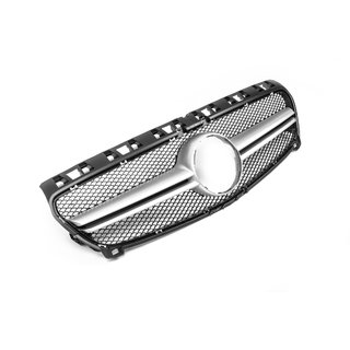 Передняя решетка радиатора AMG Silver (2012-2015) Mercedes A-сlass W176 2012-2018 гг. фото 1