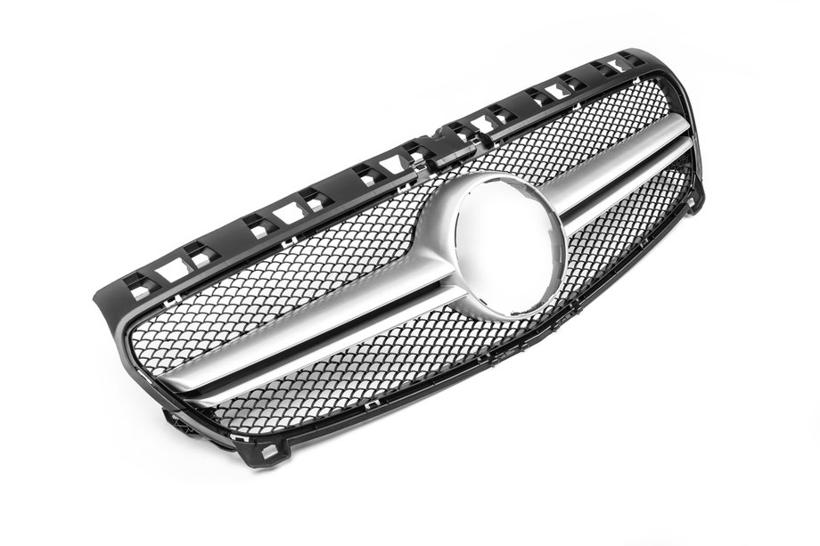 Mercedes A-class W176 2012-2018 гг. Передняя решетка радиатора AMG Silver (2012-2015) Image