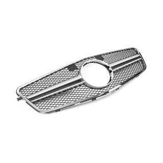 Передняя решетка AMG Silver (2009-2012) Mercedes E-сlass W212 2009-2016 гг. фото 1
