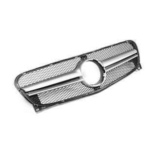 Передняя решетка радиатора AMG Silver (2014-2016) Mercedes GLA X156 2014-2019 гг. фото 2