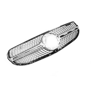 Передняя решетка радиатора Diamond Silver (для Base 2019-2022) Mercedes GLC X253 2015-2022 гг. фото 2