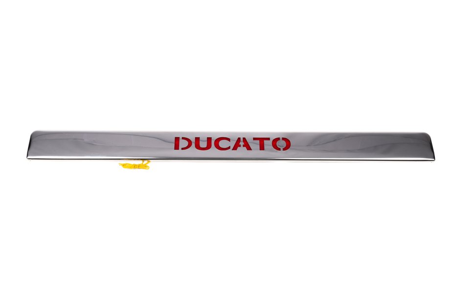 Fiat Ducato 2006-2025 гг. LED планка над номером (нержавейка) Синяя LED-подсветка Image